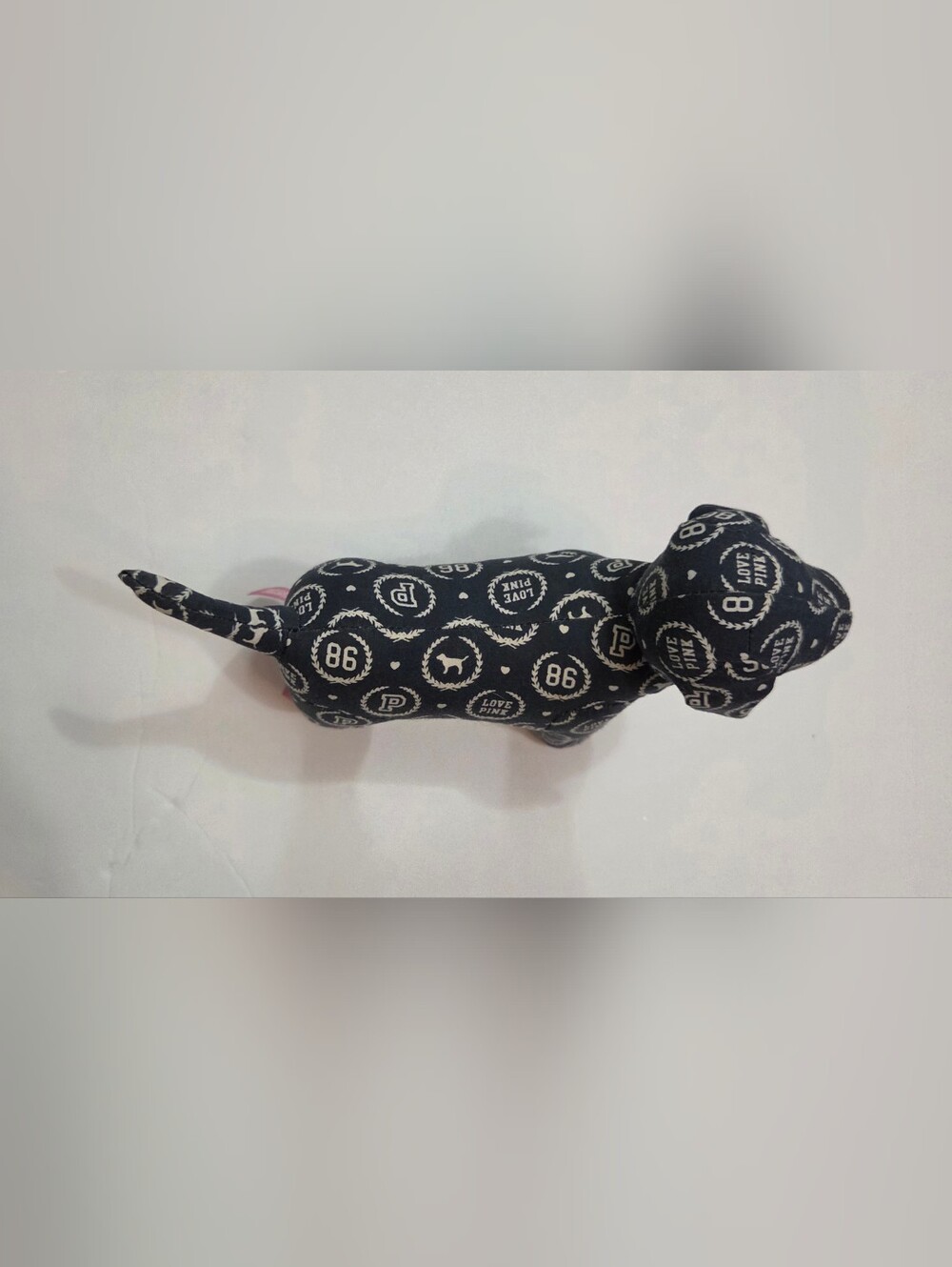 Victoria's Secret PINK Victoria's Secret Navy Patterned Dog Plush Décor - Picture 2 of 12